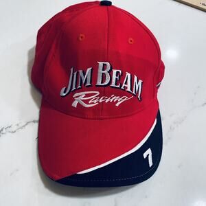 Jim Beam Racing Hat Cap Strap Back Robby Gordon Motorsports NASCAR Mens Racing